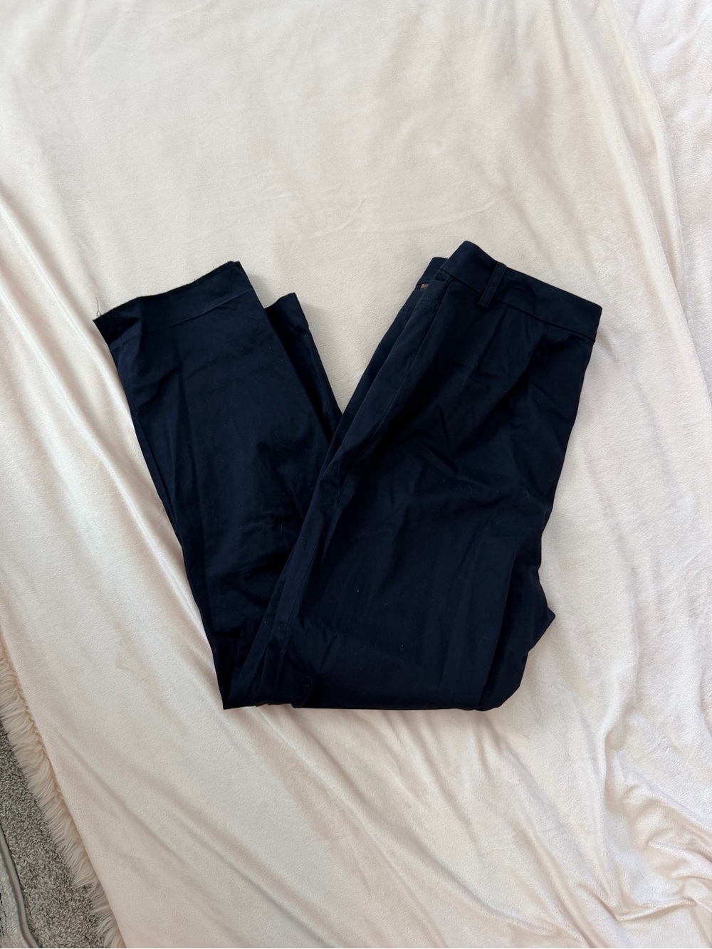 Lauren Ralph Lauren Dark Navy Straight-Leg Dress Pants